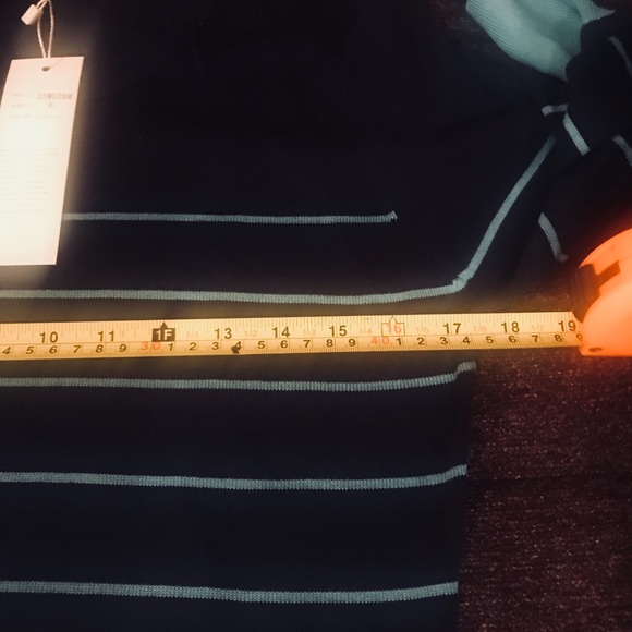 NWT Gee Gee - Navy Stripe Sleeve Tunic - Picture 4 of 4